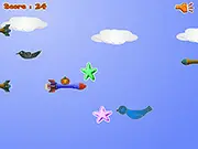 Screenshot of the Pumpkin Riding Missile free online survival game