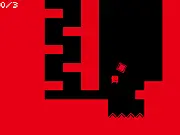 Minimalist character trapped in a black and white world in Hot/Cold online game, switching between hot and cold states to solve puzzles