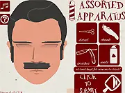 You Only Get One Face online game screenshot showing a face customization screen focused on designing and styling different types of beards