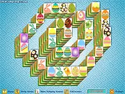 Play Easter Spiral Mahjong free online. Match Easter-themed tiles in a spiral pattern. Mahjong puzzle game screenshot.