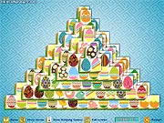 Play Easter Triangle Mahjong free online. Match Easter-themed tiles in a triangle pattern. Mahjong puzzle game screenshot.