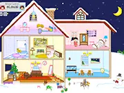Doll House Maker Christmas Edition free online game decorate house design PlayArcadeHub