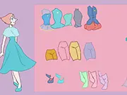 Steven Universe Pearl Dress Up game screenshot, dressing up the Crystal Gem character in cute outfits online