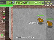 Midnight Battle online game screenshot, a tower defense game where defenses protect candies from incoming monsters, free game on PlayArcadeHub