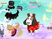 Pet Beagle Dress Up game screenshot showing a cute beagle dog wearing a funny outfit and accessories