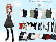 Model being styled in Dress Up 3 game, play free online fashion design game on PlayArcadeHub