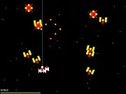 Play Uchu Force free online game, space shoot-em-up, starship fighting four bosses, mouse control shooter