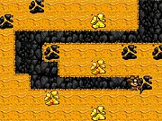 Dino Digger online game, an excavator digging underground to find T-Rex bones, fossil collecting game