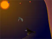 FruityBat free online game, bat catching fruit while avoiding thorns and an eagle