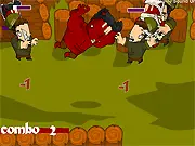 Tribes 2 action fighter game screenshot, character using air combat and throwing an enemy, play free online fighting game