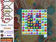 Candy 2 Match puzzle game screenshot, matching three colorful candies in a row, play free online