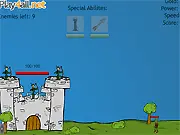 Marksman Defense free online game, castle defense against goblin hordes with archers