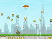Alien Eradicate online shooter game screenshot, spaceship firing at invading alien ships, classic arcade action, play free