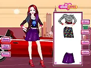 Rebellious Girl Dress Up game screenshot, teenage girl Roxy with alternative fashion style, play free online