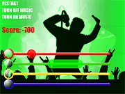 Screenshot of The Search game showing notes scrolling down the screen, play free online music rhythm game on PlayArcadeHub
