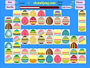 Easter Connect free online tile matching puzzle game, connecting identical Easter-themed tiles