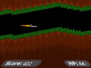 The Adventures of Captain Panda game screen, cartoon panda flying a propeller plane, 2D arcade game