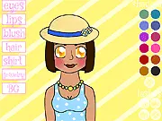Ava's Makeover free online dress-up game, playing fashion and styling, character applying makeup and choosing clothes