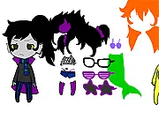 Screenshot of Eridan Dressup online game interface showing the character being styled with various clothing options