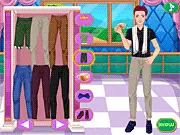Daniel's Tea Time Dress Up free online game image showing Daniel ready to be styled for his tea party