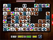 Geometry 2 Connect free online puzzle game screenshot showing various colored geometric shapes on a grid ready to be matched