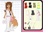 Anthro Chibi Dress Up game screenshot featuring a cute, customized anthro character wearing a fashionable outfit, play free online.
