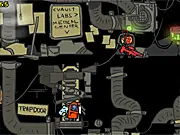 The main character, a lab assistant, solving a puzzle in the Transfer 2017 adventure game, play free online on PlayArcadeHub