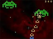 Pixels Shooters free online game, retro space shooter arcade, destroying invader spaceships with a modular ship