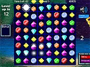 Playing Jem Match, a free online match-3 puzzle game with colorful jewels