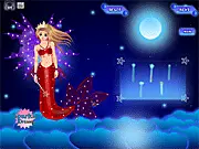 Starlight Mermaid Dressup free online fantasy game, beautiful princess mermaid, cosmic star-themed outfits