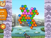 Bundle Bubbles online game screen, colorful bubble shooter game, free online puzzle game with turning mechanic