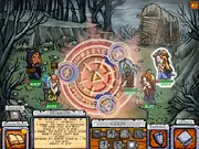 Tiberian Valley Heroes game screenshot showing a team of fantasy heroes fighting multiple dark fantasy villains, strategy RPG