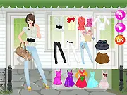Fashion dress-up game featuring stylish outfits and trendy fashion choices for girls.