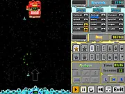 Cosmo Fortress screenshot showing a massive battle between over a hundred colorful units firing various explosive weapons on a futuristic planet