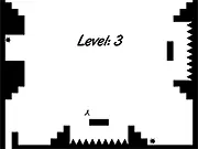 Unusual Way free online game, play black and white puzzle platformer, stickman rotation game