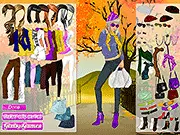 Teen Fall Fashion free online dress-up game, stylish autumn outfit creator screenshot, play fashion game on PlayArcadeHub