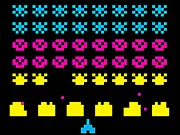 CMYK Attack free online game screenshot, retro arcade shooter gameplay with cyan magenta yellow and black blocks