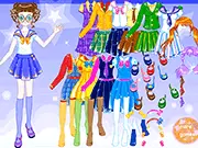 Blonde School Girl Dress Up free online game screenshot - styling cute school uniforms and student fashion outfits
