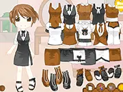 Cafe Shop Dress Up free online game, designing a cafe interior and dressing up a waitress uniform