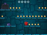 Grasping Robot free online puzzle game screenshot showing the robot arm reaching for a coin while avoiding a red enemy on PlayArcadeHub