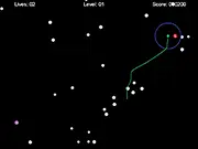 Screenshot of the Ball Probe game interface showing a player-controlled ball collecting a bonus item.