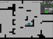 Bitstop game screenshot, a character running across a circuit board collecting digital bits of data, free online runner game