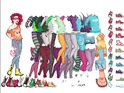 Dress Amy Up free online game image featuring a girl in a stylish, trendy 'cool chick' outfit