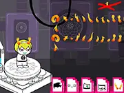 Screenshot of Homestuck Dress Up game, showing a customizable character with various troll horns and clothes in a character creator interface
