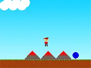 Ninja X Demo game screenshot showing a ninja character with a sword engaged in battle against an enemy ninja on a wooden platform.