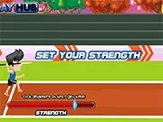 Rio Olympics 2016 free online sports game screenshot showing an athlete competing in a running or jumping event
