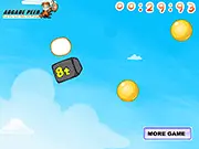 Rubber Egg game screenshot, a bouncy egg falling down a vertical maze, avoiding obstacles like spikes and moving walls, free online falling game