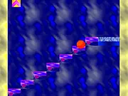Screenshot of the Ball Bounce Hurry 2 game showing a bouncing ball on a platform above rising red lava.