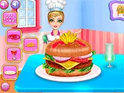 American Cheese Burger Recipe free online cooking game showing a delicious finished cheeseburger