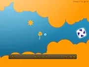 Floaty Bubble game screenshot, a bubble being pushed by a fan through a maze, free online physics puzzle game